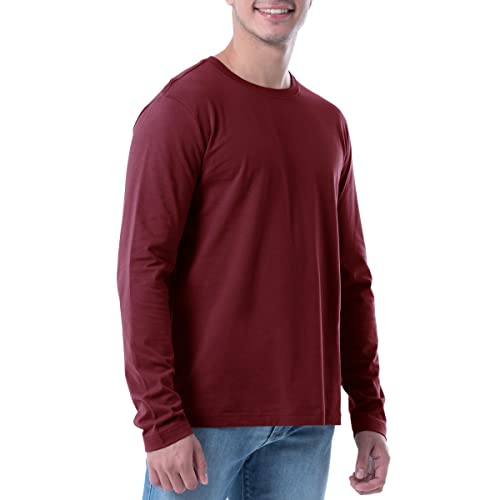 Lee Herren Long Sleeve Cotton T-Shirt, Rhabarber, Klein – Ansicht 5