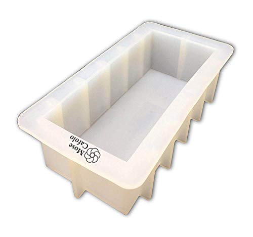 Mose CAFOLO Large Loaf Soap Mold Thick Lip Silicon Rectangular Mould 40oz DIY Handmade Swirl Making Tools