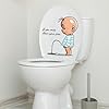If You Miss,Clean Your Piss Toilet Sticker, Funny Toilet Seat Sticker Bathroom Wall Decal, Tank Covers DIY Removable Waterproof Lid Decals, Waterproof Vinyl Wall Art Sign Decor #2