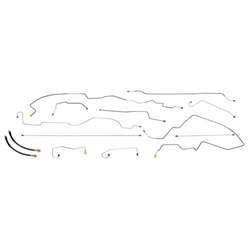 Inline Tube Compatible with 1997-03 Ford F150 4WD All Cabs and Bed Lengths Four Wheel Disc Four Wheel ABS Complete Brake Line Kit 11pc, Stainless