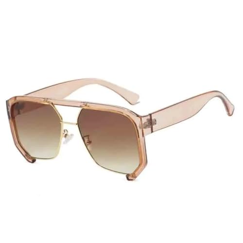 Lunettes de soleil UV400 femme à monture épaisse et style polygone chic