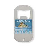 Travel the world Ibiza - Abrebotellas de acero inoxidable, color plateado