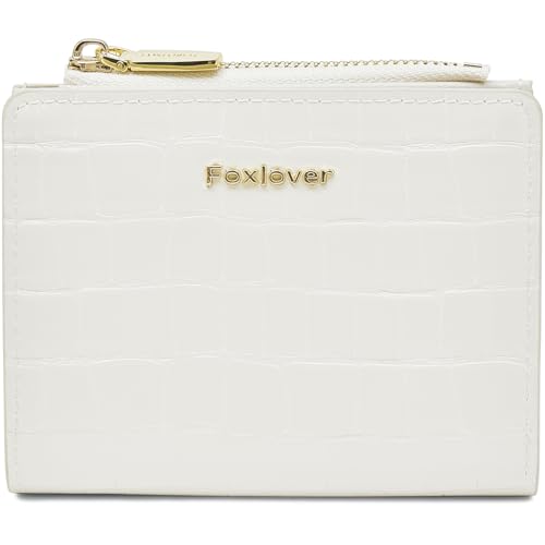 Petit portefeuille femme RFID FOXLOVER avec porte-cartes et poche zippée