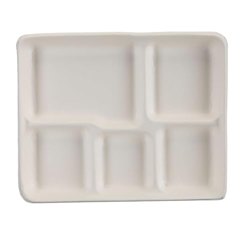 NATUREZWAY PRO (125 Pack Bamboo & Sugarcane Lunch Trays with