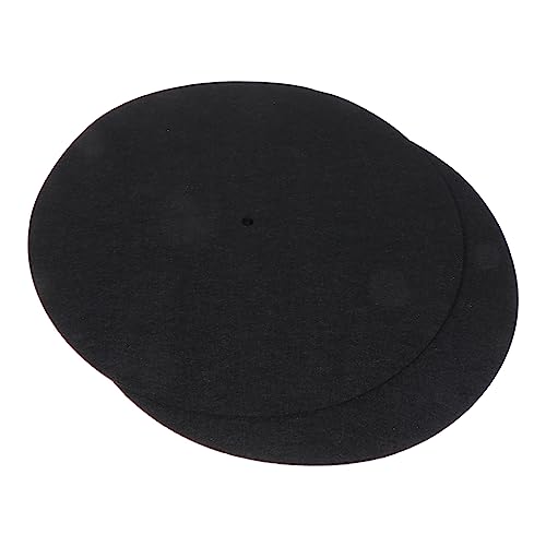 VILLCASE 2Pcs Felt Turntable Mat Static Vinyl Record Player Protective Mat Thickness Durable Replacement for Disc Supplies for Vinyl Accessories