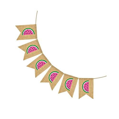 Amosfun 1個のパーティー用スイカバナー 装飾 花 用可能な 屋 の撮 ブース背