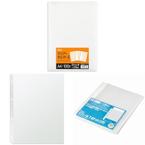 Amazon | 【セット買い】プラス クリアファイル クリアホルダー E A4