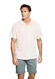 KOALA BAY | Anori | Polo Hombre Manga Corta Cuello Abierto | Polo Verano Texturizado Ligero Cómodo Casual (FR/ES, Letras, M, Regular, Regular, Blanco)