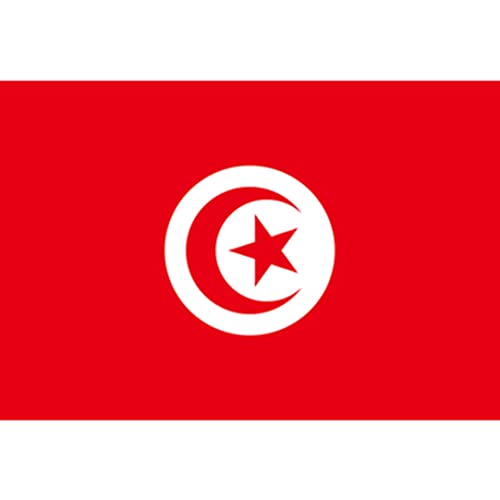 Tunisia drapeau jardin décoratif drapeau tunisien Banners en polyester national pour les événements sportifs 150x90cm, drapeau de la Tunisie