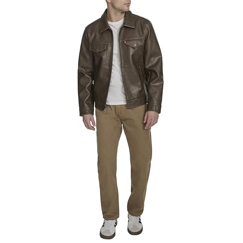 Levi's Men's Faux Leather Modern Trucker Jacket 6