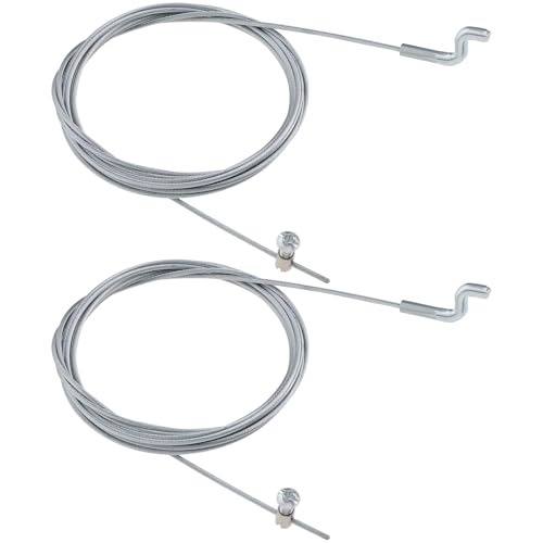 LT Easiyl 2 Pièces Câble d'accélérateur à Tête Z pour Tondeuse à Gazon 2000mm Crochet en Z Câble de Frein pour Moteur Extrémité Z Câble d'accélérateur...