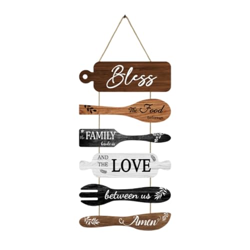 Kuntesetty Letrero de Madera para La Cocina, Placa de Pared, Diseño Rústico para El Hogar, a, Individual