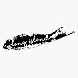 Long Island Map Outline Sticker Vinyl Decal Wall Laptop Window Car Bumper Sticker 5'