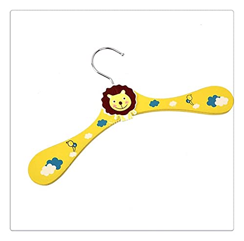 12 perchas de madera de animales de dibujos animados para niños, perchas de ropa de bebé en 6 estilos divertidos, duraderas y adorables para armario infantil al por mayor