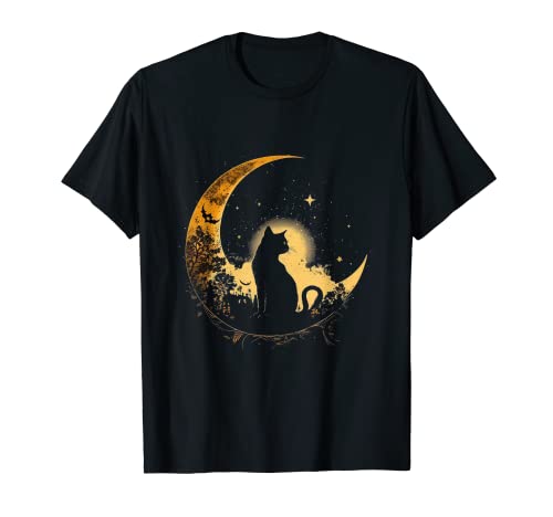 Cat Crescent Black Moon Sailor Camiseta