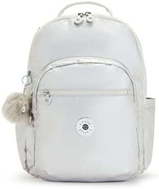 Kipling Women's Seoul 15" Laptop Backpack, Durable, Roomy with Padded Shoulder Straps, Bag, Candy Metallic, 13.75''L x 17.25''H x 8''D