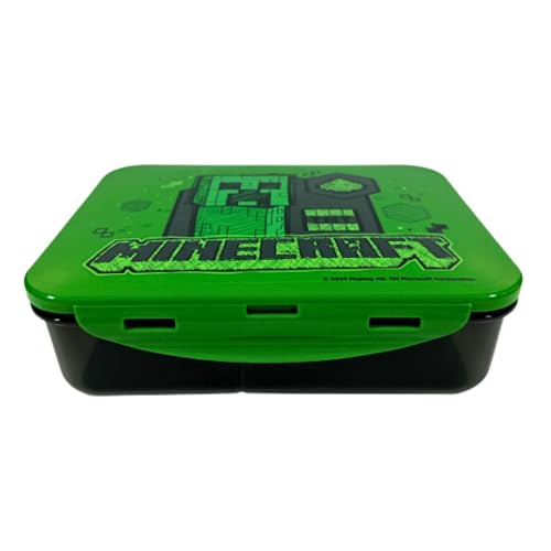 HOX Minecraft Creeper Graffiti Art - Contenitore per il pranzo Bento a prova di perdite, con scomparti, per scuola e ufficio, regalo perfetto per fan e collezionisti di Minecraft | Prodotto ufficiale