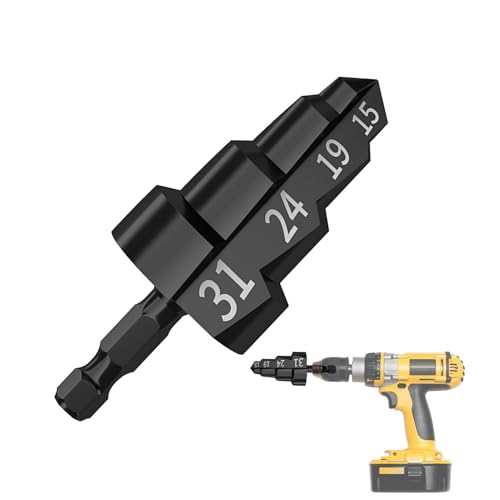 Walopola Taladro elevador PPR, broca de expansión de tubería de agua, herramienta de conexión de tubo de agua hexagonal, perforadora para tubos PPR, tubos de PVC