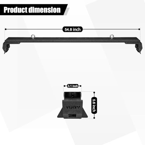 TIOYAR 300 LBS Roof Rack Cross Bars with 4 Pcs LED Lights Bar Compatible for 2007-2026 Jeep Wrangler JK JKU JL JLU & Jeep Gladiator JT & 84-01 Jeep Cherokee XJ Hardtop, Roof Rail Crossbars Rooftop by TIOYAR - Used condition - Image 6