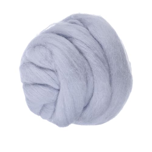 Laine à feutrer haut de gamme 150g en laine pure roving doux gris