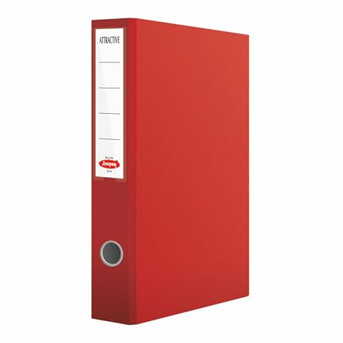 Image of Anupam Attractive Ring File | 1 inch 2D Ring Binder | N16 Full Size (F /S) Robust Textured Cover | Large Capacity Document Organizer | Finger Hole for Easy Shelf Access | Office & Home (Red, Pack of 2)
