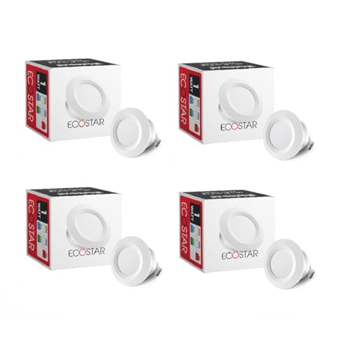 Image of Goldmedal Ecostar 1W LED COB Round Spot Light- Blue | Pack of 4|Up to 80 Lumens per Watt | Cut-Out Size: O25mm | Dimension: O39X20mm | for Indoor Application