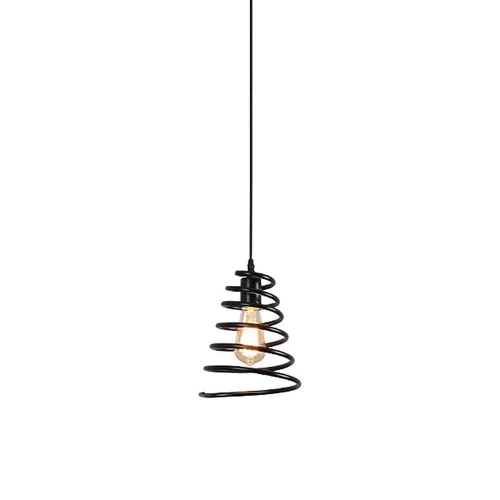 Luces colgantes retro E27 creativas de estilo industrial negro