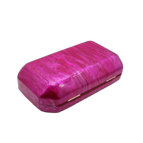 Image of Women Acrylic Clutch Chic Marble Evening Handbag Wedding Box Clutch Purse Chain Shoulder Bag for Prom Party