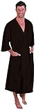 Canyon Rose Cloud 9 Men's Plush Microfiber Spa Robe, Chocolate Brown, XL