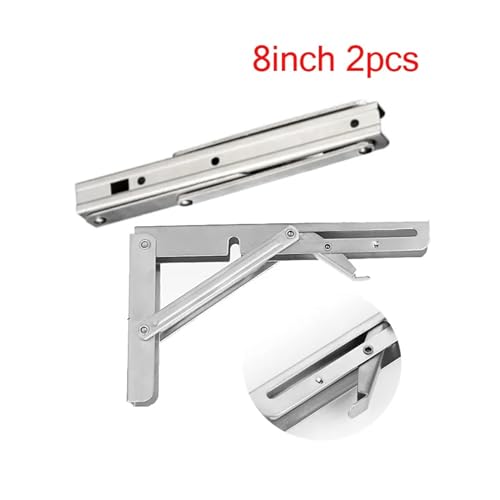 Support d'étagère en acier inoxydable 201Billy pour table pliante murale x2