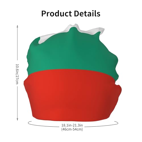 Bulgarian Flag Children Hip Hop Knitted Hat Kids Elastic Leisure Knit Cap Warm Sleep Beanies Black2