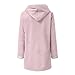 SMIDOW Womens Sherpa Lined Jackets Fashion Winter Fuzzy Fleece Hoodie Sweatshirt Casual Soft Cozy Horn Button Down Coats Winter Coats For Women Plus Size Pink 2X