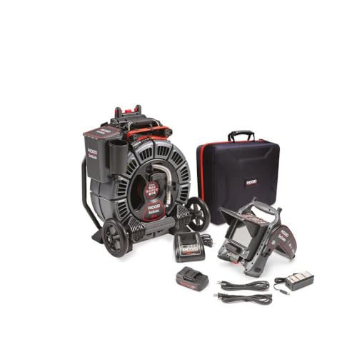 RIDGID 63658 SeeSnake® rM200A Reel with Self-Leveling Camera powered with TruSense Technology, High Dynamic Range Sensor, Tiltsense Inclinometer