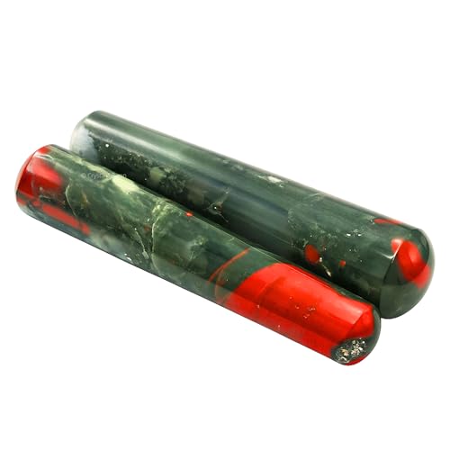 Image of African Bloodstone Crystal Wand - Smooth Crystal Wand for Energy Healing, Chakra Balancing, Meditation and Home Decor - Crystals and Healing Stones for Gift