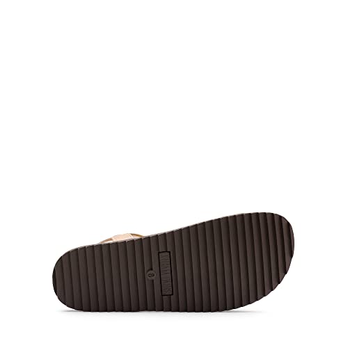 DREAM PAIRS DREAM PAIRS Women's Open Toe Flat Sandals Cute One Band Comfort Arch Support Sandals,Size 9,Nude,SDFS2311W