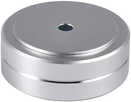 4Pcs Aluminum Speaker Box Spikes Stand Feet Pad Amplifier DAC Decoder Audio Computer Rubber Buffer Floor Foot Nail(40mm 20mm,Silver)