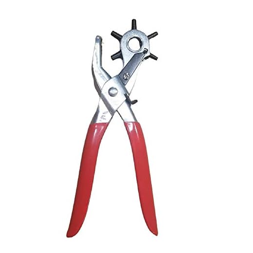 6 Sized 9 inch Heavy Duty Leather Hole Punch Hand Pliers Belt Professional
