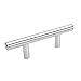 Cosmas 305-2.5CH Polished Chrome Cabinet Hardware Euro Style Bar Handle Pull - 2-1/2" Hole Centers, 4-7/8" Overall Length - 10 Pack