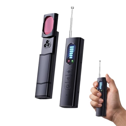 Détecteur de Caméra Cachée 4 en 1, Spy Camera Detector Portable GPS Tracker Détecter, Détecteur de Caméra Espion WiFi et Scanner RF pour Hôtel, Voiture, Salle de Bain Bureau et Location Vacances