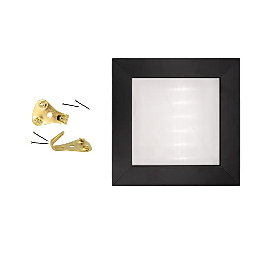 Image of Professional 50 LB Brass Plated Picture Hangers with Hardened Steel Pins Pack of 10 for Picture Frame Hanging