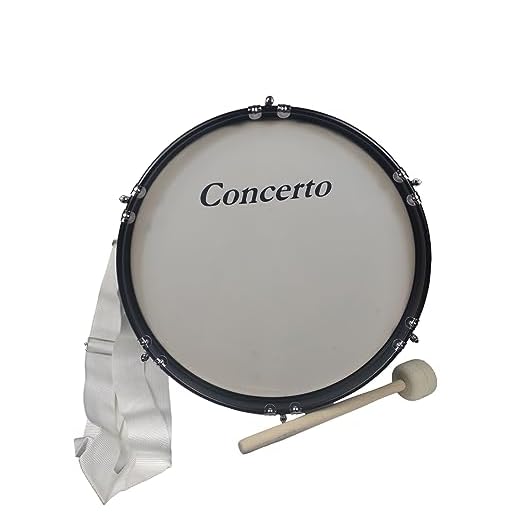 Qbano.Bombo Charanga Banda y Animación 16"x7" (41cm x 18cm) Maza y Correa Cruzada