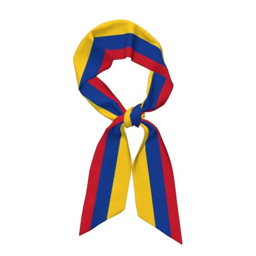 Women'S Fashion Scarf Vintage Colombia Colombians Flag Hair Satin Scarf Bandanas Headscarf Wrap Breathable Lightweight Neck Scarves For Handbag Accessories