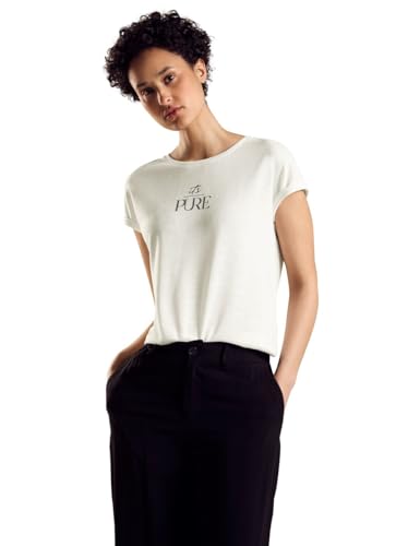 T-shirt imprimé bleu Street One Office LS en maille douce à manches longues pour femme
