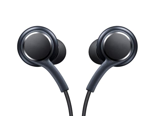 Image of Type-C Earphones for Samsung Galaxy A56 5G / A 56 Earphones Original Like Wired in-Ear Headphones Stereo Deep Bass Headset Earbud with Type-C to 3.5mm Audio Jack, Mic (TAK3, Black)