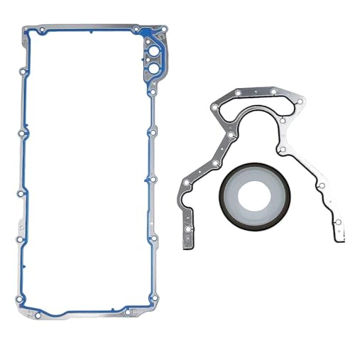 Image of Oil Pan Gasket with Rear Main Seal Set Compatible with GM Chevy GMC Buick Silverado 2500 V8 5.3 5.7 6.0 LS1 LS2 LS3 LM7 LQ4 BS40640 OS30693R 12612350