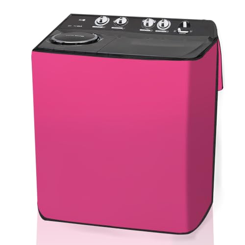 Image of Stylista Waterproof and Dustproof Polyester Washing Machine Cover Compatible for Godrej 7 Kg Semi-Automatic Top Loading WS EDGE CLS 70 5.0 PN2 GPGR, Pink