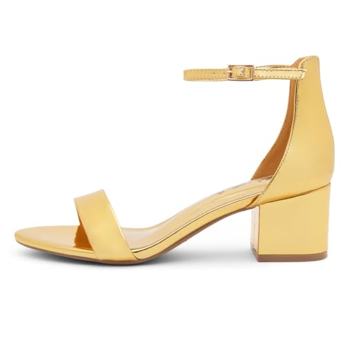 Image of Herstyle Low Block Heels for Women - 2.25 Inch Open Toe Chunky Heel Sandals with Dressy Ankle Strap for Wedding, Prom, Party & Office