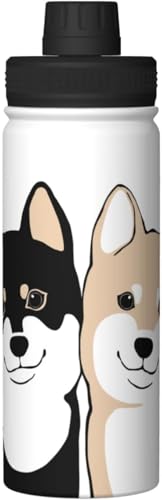 柴犬 いぬ 犬柄 かわいい 可愛い アニメ 水筒 真空断熱 保温 保冷 スポーツボトル 人気 ステンレスボトル スポーツ飲料対応 漏れない 直飲み530ml 男の子 女の子 おしゃれ 大人 子供 グッズ キャラクター 雑貨 zj154