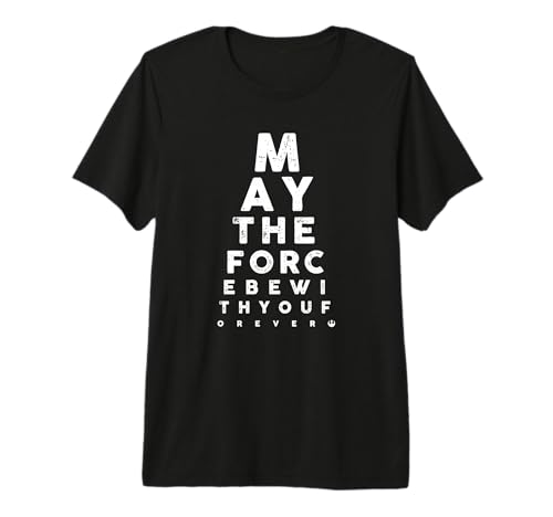 T-shirt Star Wars May The Force Be With You Premium en coton doux à motif graphique unique
