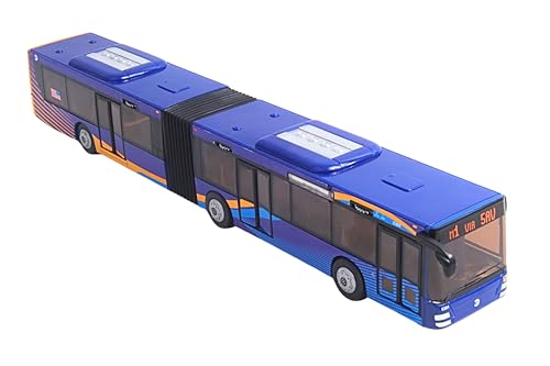 Daron Toy Bus MTA Articulated Bus Officially Licensed New York City Transit Die-Cast & Plastic Toy Bus with Opening Doors 16-Inch City Bus for Kids Ages 3+